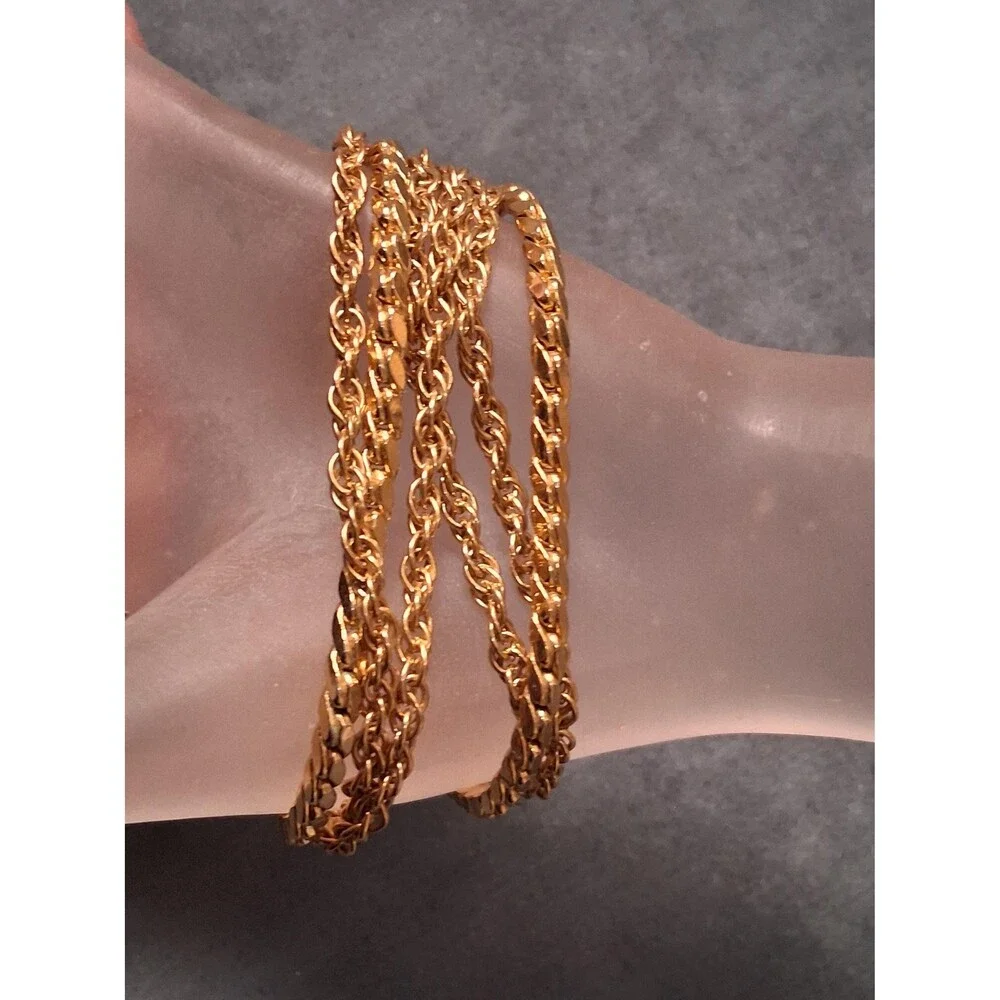 Vintage Trifari Multi Chain Bracelet Gold